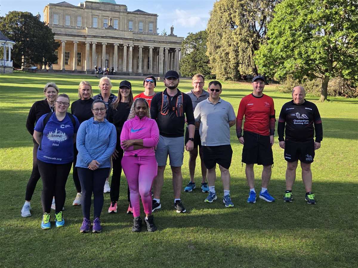 CRWC beginner runners gathered in Pittville Park