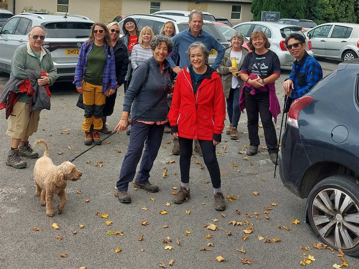 CRWC walkers gathered together before a group walk